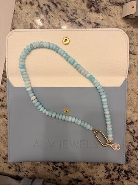 Colorful Beaded Toggle Necklace with Gold Teardrop Charm - Multi Color